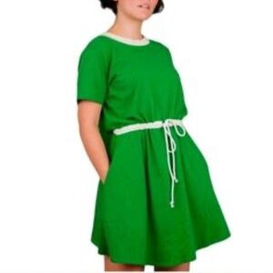 BIG BUD PRESS Ringer T-Shirt Dress Green Size M